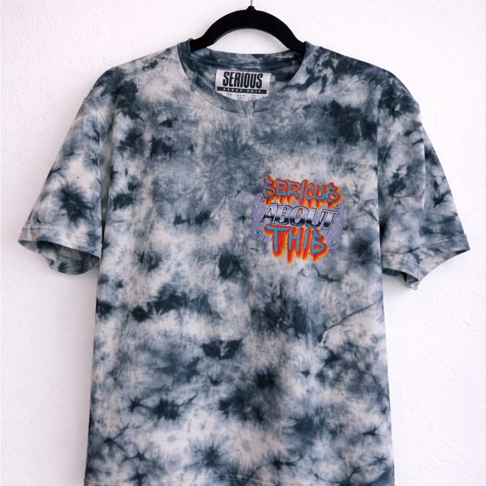 Tie-Dye Short Sleeve Tee in Black and White